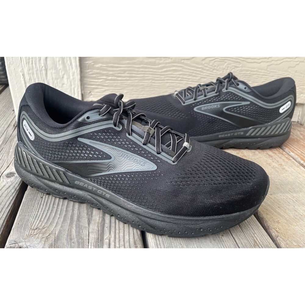 Brooks Beast GTS 23 Men's 12 D Athletic Shoes - Triple Black